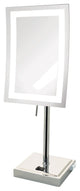 Jerdon 6.5"x9" LED Lighted Mirror, 5X Mag, Chrome