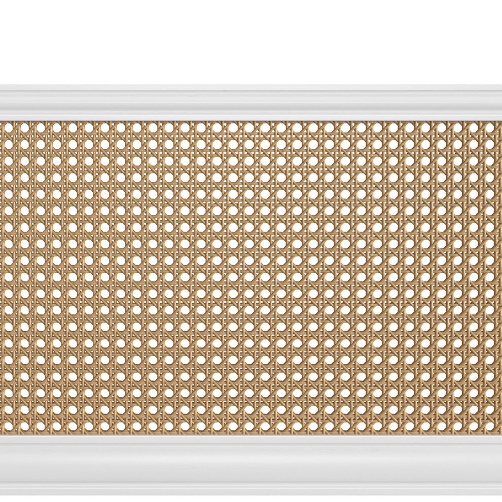 Melanie Wood and Cane Headboard, King
