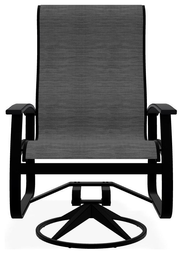 Belle Isle Sling Outdoor Swivel Rocker, Collect Charcoal/Black