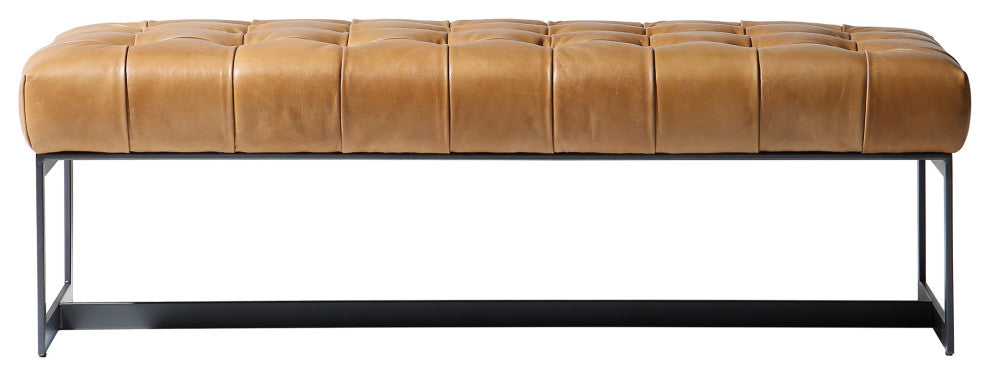 Wyatt Leather Bench Tan