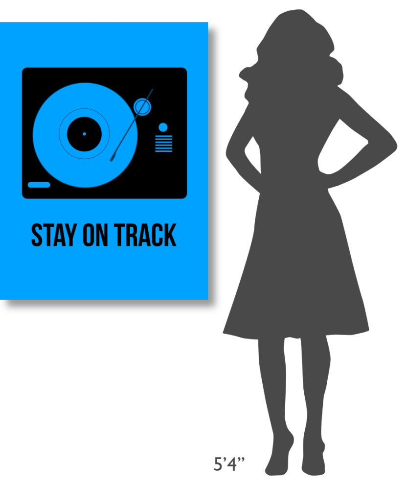 "Stay On Track Blue" Poster Fine Art Print