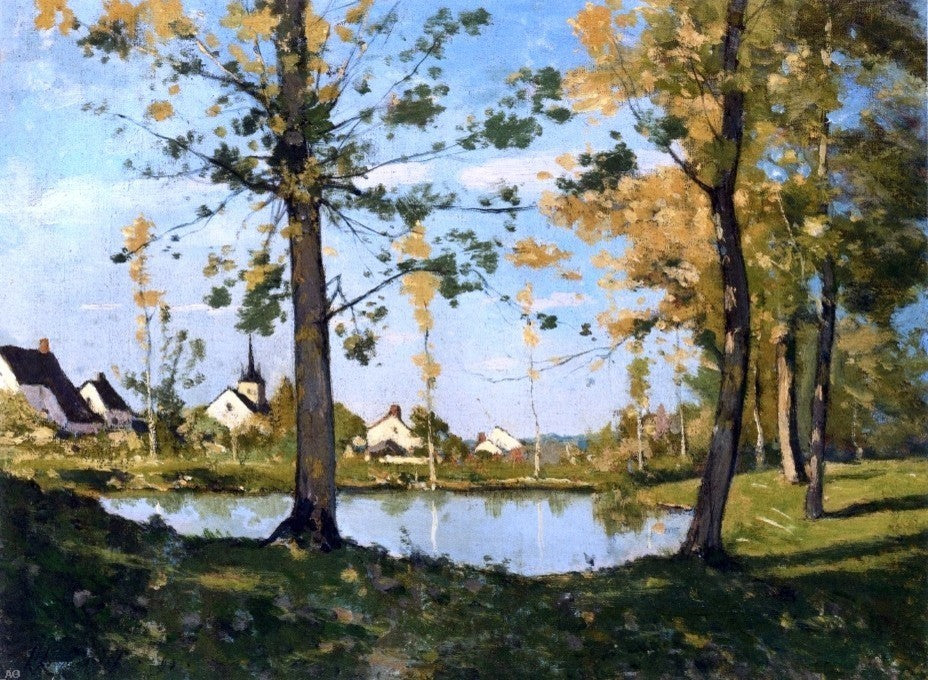 Henri Harpignies Autumn at Saint-Priva Premium Canvas Print
