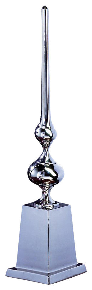 Architectural Finials Square Base, Nickel Finish