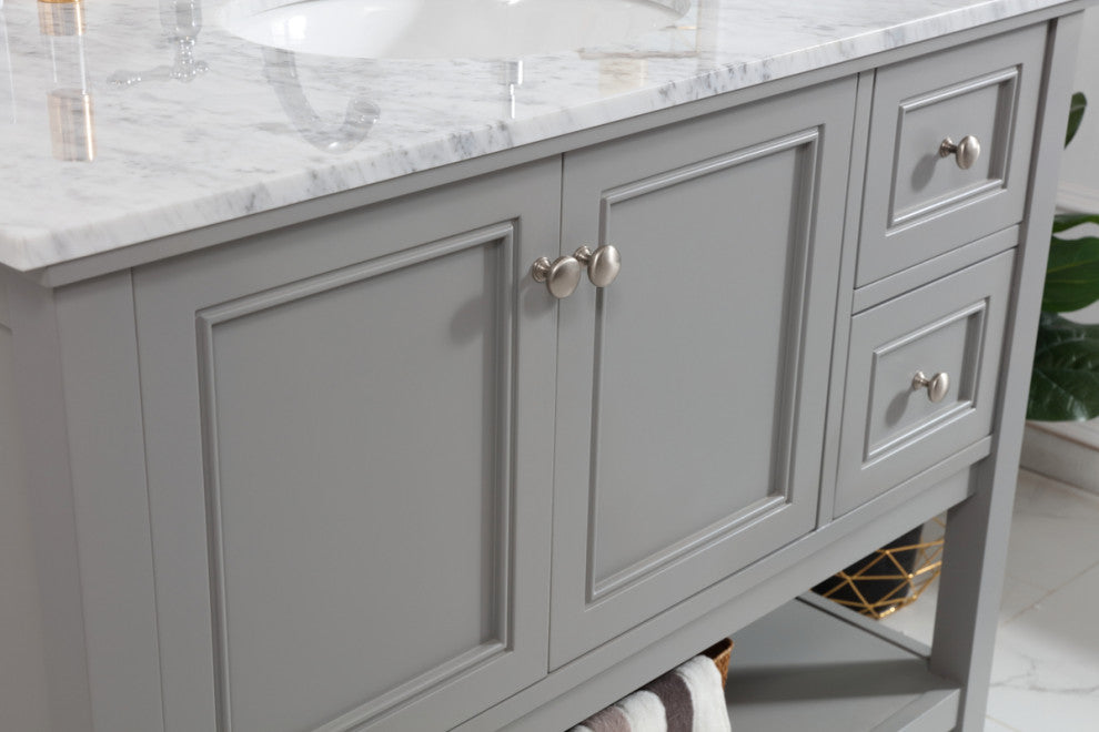 Matilda 42" Single Bathroom Vanity Set, Gray