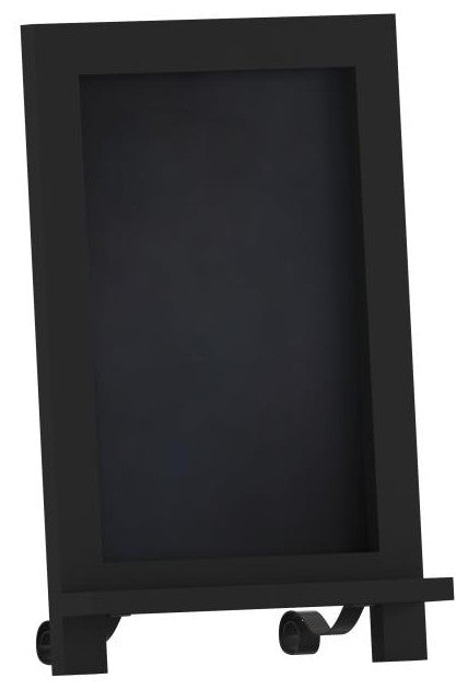 Canterbury Magnetic Chalkboard WithMetal Scrolled Legs, Hang or Countertop Board, Black