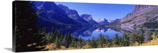 "St Mary Lake Glacier National Park MT" Canvas Art, 60"x20"x1.25"