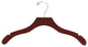 Wooden Wavy Top Hanger, Walnut/Chrome Finish, Box of 100