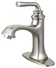 Single-Handle Bathroom Faucet With Push-Up Drain and Deck Plate, Brushed Nickel