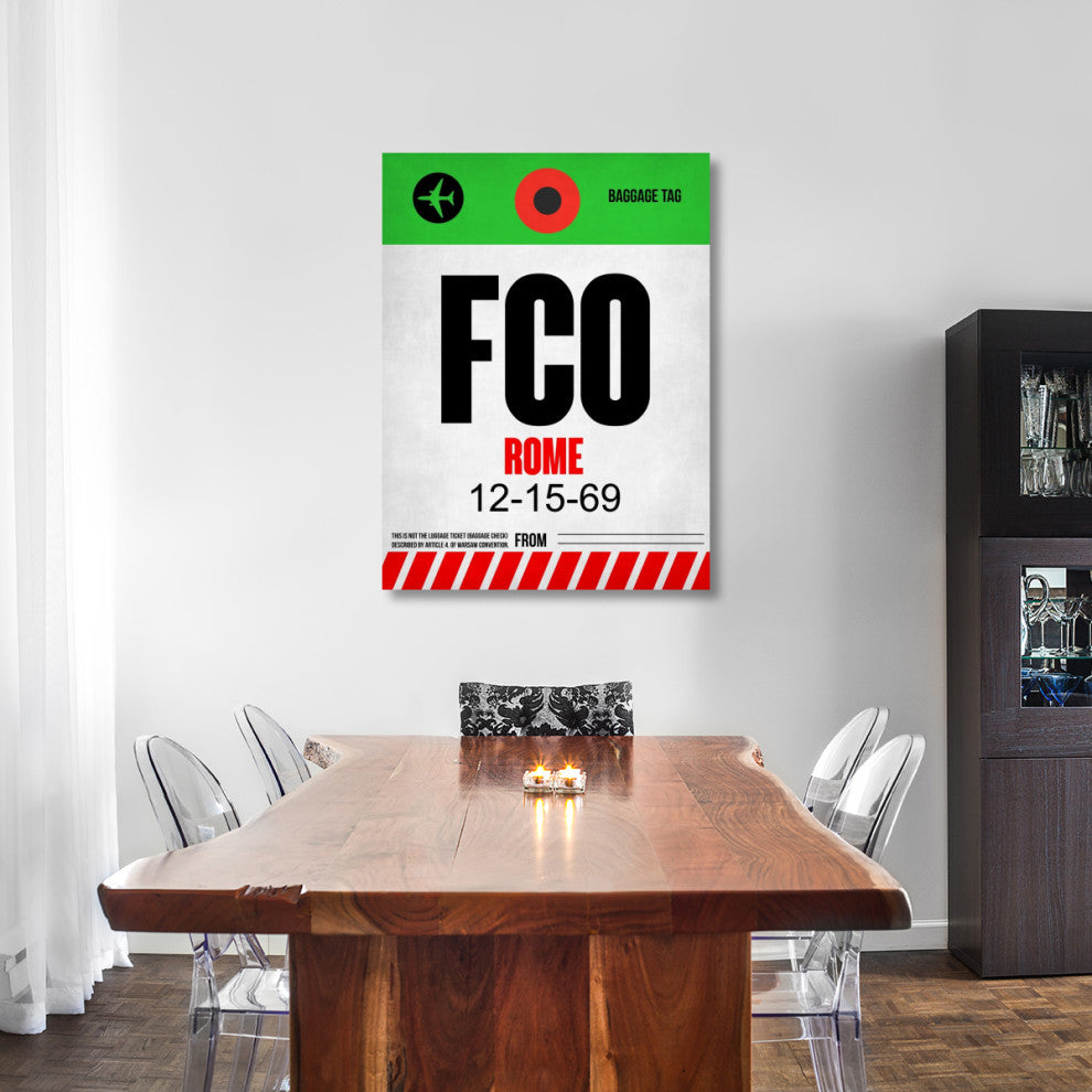 "FCO Rome Luggage Tag 1" Fine Art Print