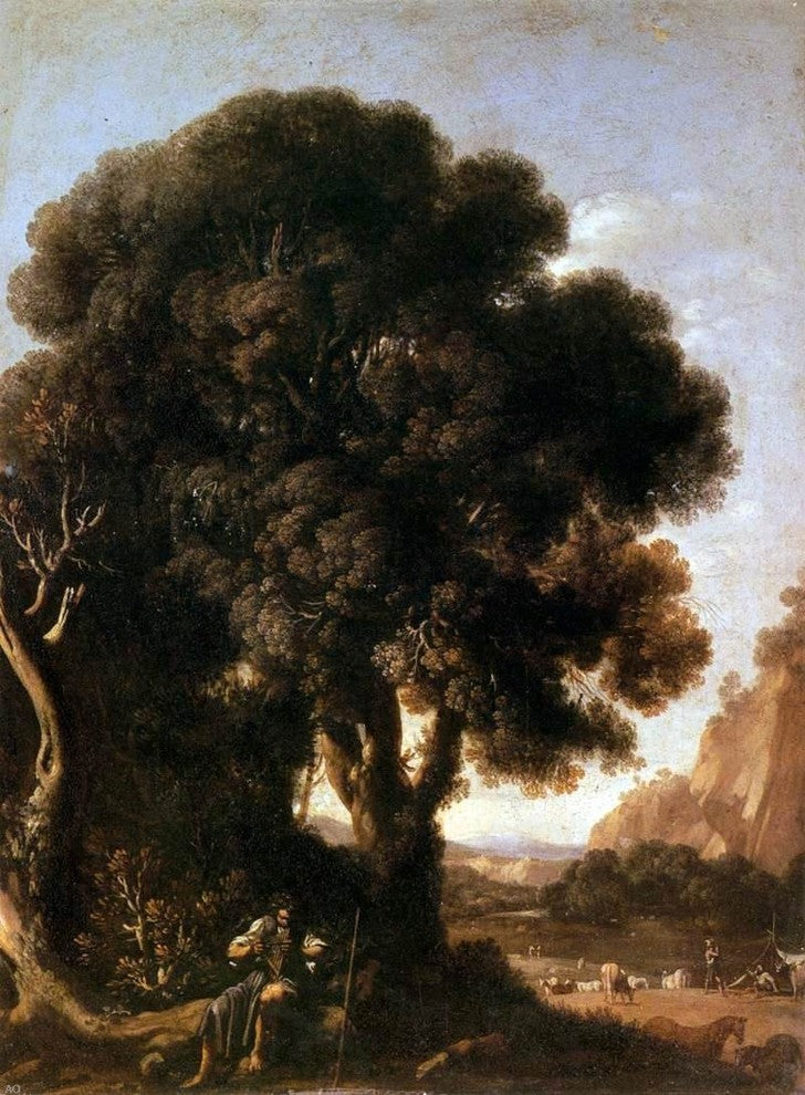 Adam Elsheimer Apollo and the Cattle of Admetus - 21" x 28" Premium Canvas Print