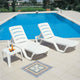 Compamia Sunlight Pool Chaise Lounges, Set of 4, White