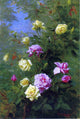George Cochran Lambdin Climbing Roses Premium Canvas Print