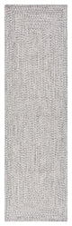 Safavieh Braided BRA201 Rug Machine-Washable, Grey/Ivory, 2'3"x14'