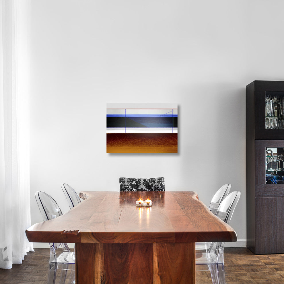 "Abstract Blue And Bright Brown" Fine Art Print
