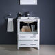 Torino 24" White Modern Bathroom Vanity With Integrated Sink, FFT1030BN