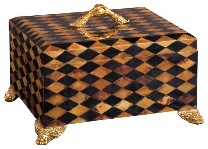 Light and Dark Harlequin Pen Shell Decorative Box