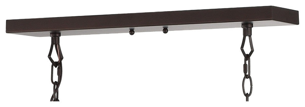 Pagoda Lantern Metal LED Pendant, Oil Rubbed Bronze, Width: 49"