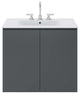 Bryn 30" Wall-Mount Bathroom Vanity, Gray White