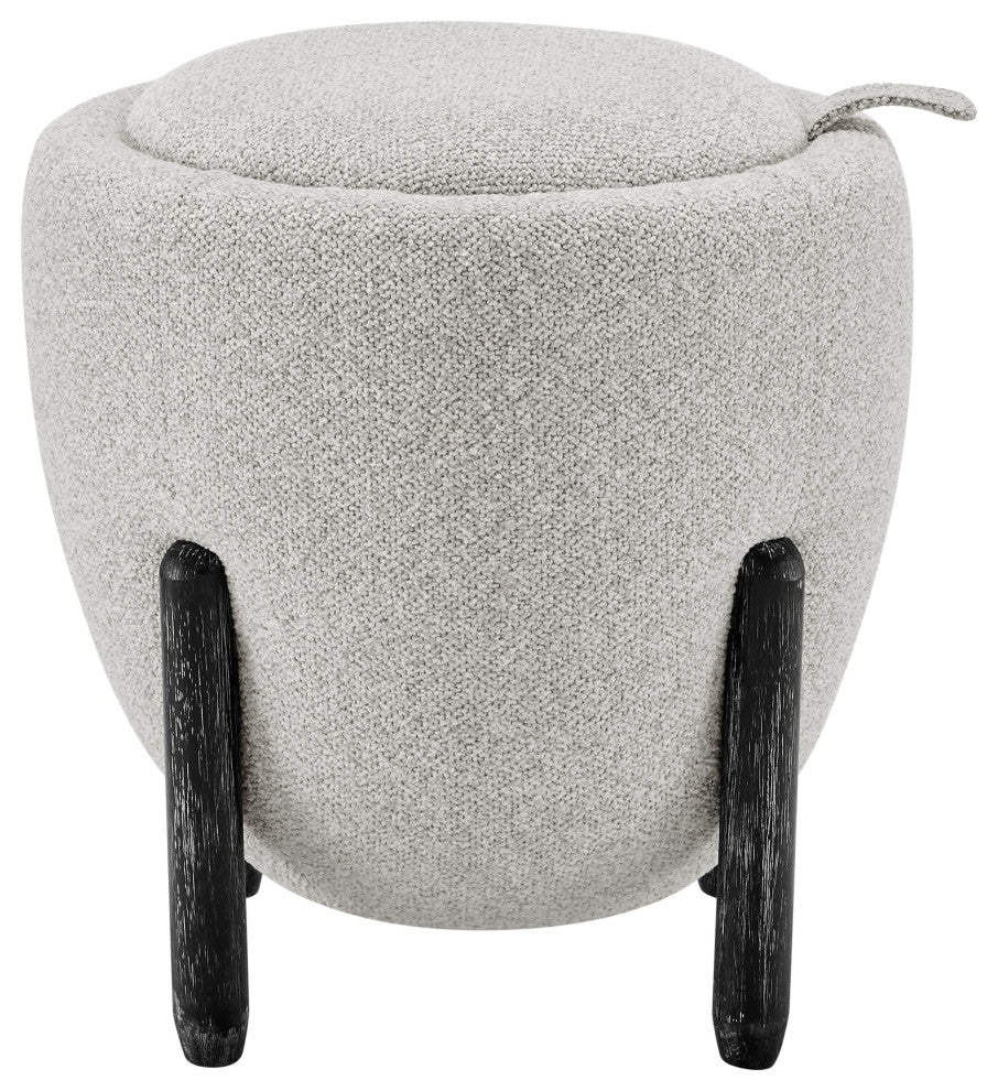 Murphy Storage Ottoman, Horizon Gray, Fabric