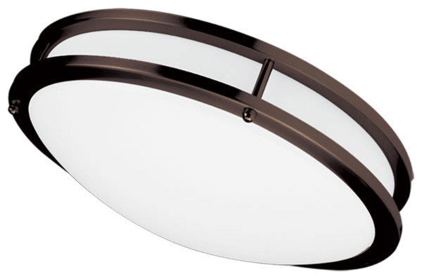 Cambria LED Ceiling Flush Mount, 12", Bronze