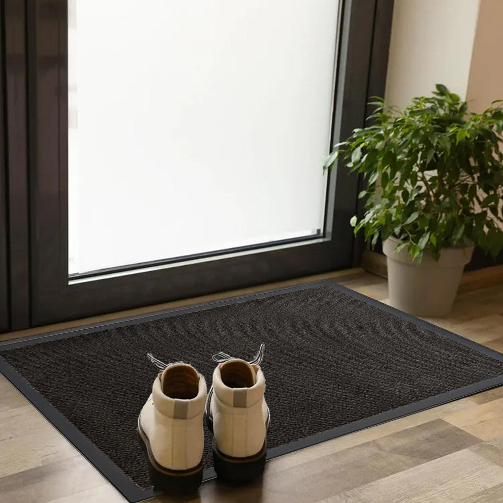 Indoor Door Mat Lisa 31 L x 24 W Inch PP-PVC - Black