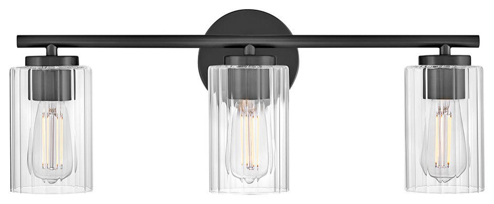 Lark Leta Medium Three Light Vanity, Black