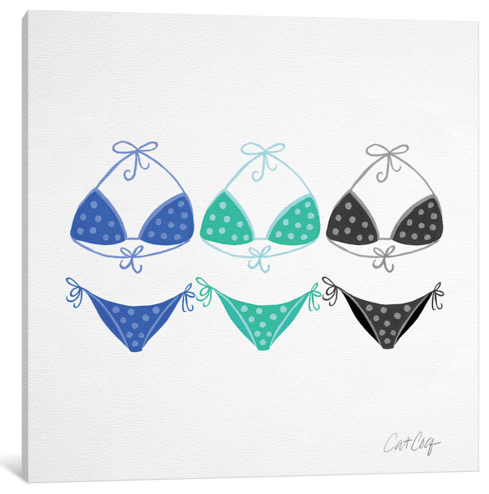"Bikini Blues Artprint" by Cat Coquillette, 26x26x1.5