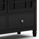 Connaught Solid Wood Tall Storage Cabinet, Black