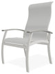 Belle Isle Sling Outdoor Dining Chair, White/Snow
