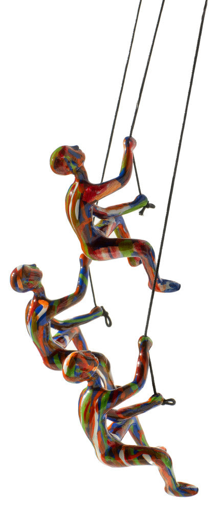 Climbing Man Wall Art 3-Pack Multi-Color