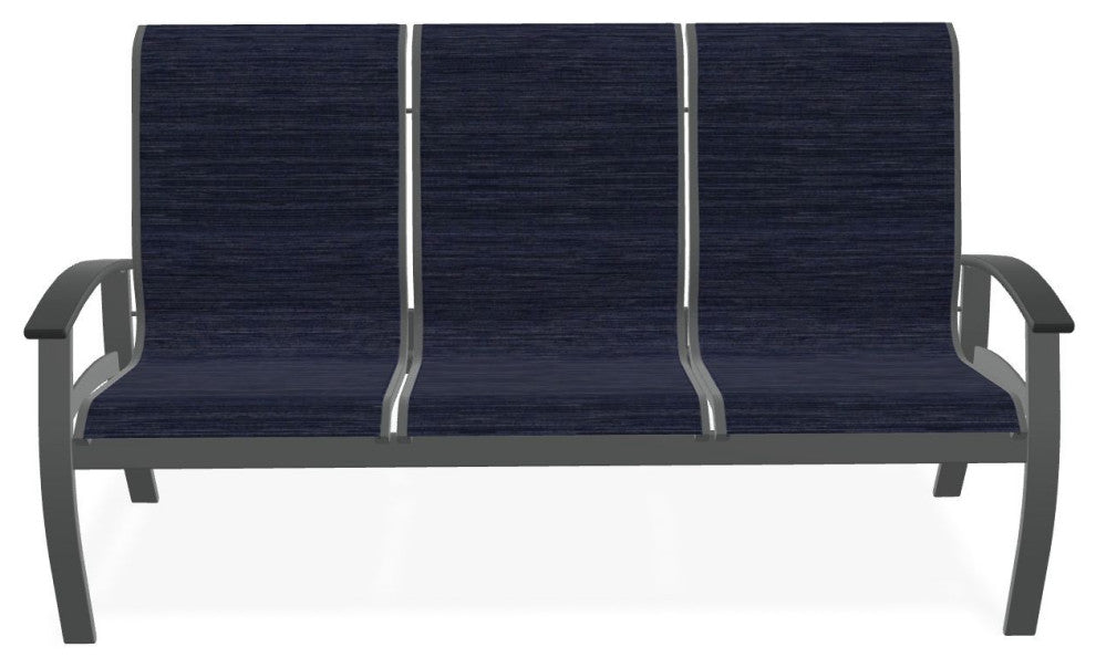 Belle Isle Sling 3-Seat Outdoor Sofa, Collect Indigo/Graphite