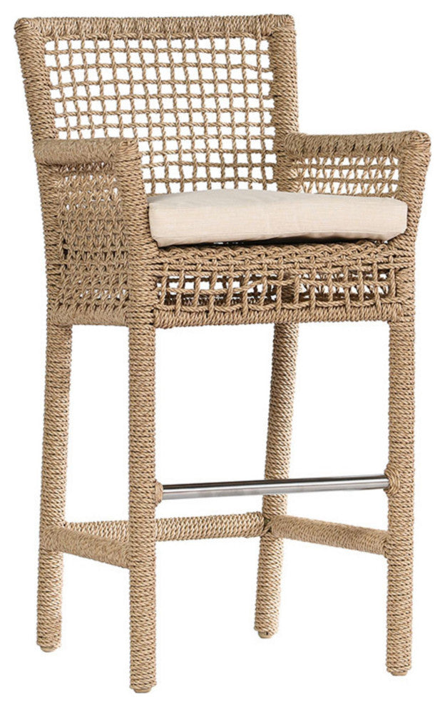 Brisbane Outdoor Stool, Natural, Bar Stool