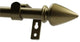 Adjustable Lance Drapery Rod Set, 48"-84", Antique Gold