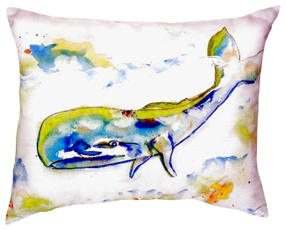 Whale No Cord Pillow - Set of Two 16x20