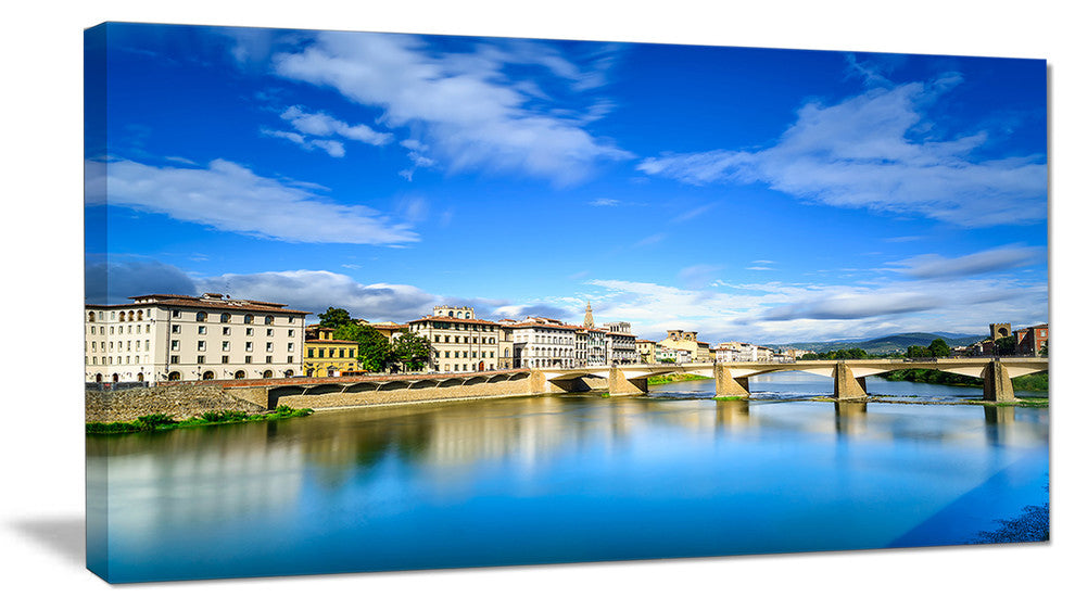 "Ponte Alle Grazie Florence Italy" Seashore Wall Art, 40"x20"