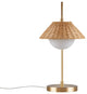 INK+IVY Laguna Rattan Weave Shade Table Lamp, Gold/Natural