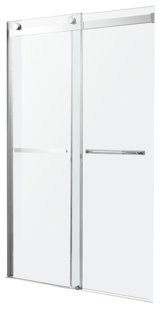 ANZZI Kahn 76" H Frameless Sliding Shower Door, Chrome, 48" W