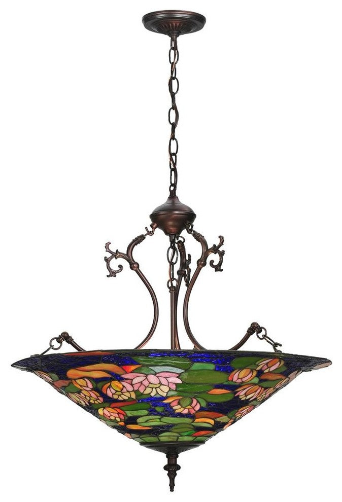 Meyda lighting 32313 24"W Tiffany Pond Lily Inverted Pendant.602