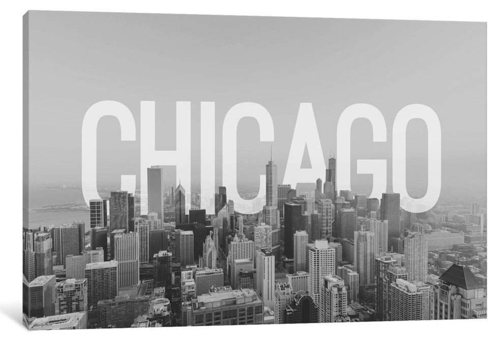 "Black and White Chicago" by 5by5collective, 40x26x1.5