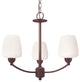 Woodbridge Lighting Copenhagen Textured Coffee Chandelier, 3l - 18.5"d