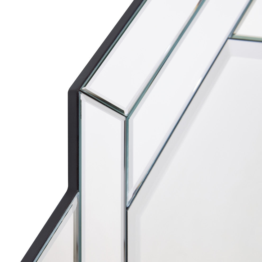 Interlaced Round Beveled Framed Wall Mirror, Mom-30020-2424