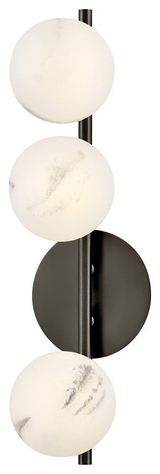 Fredrick Ramond Selene Large Three Light Sconce, Black Oxide