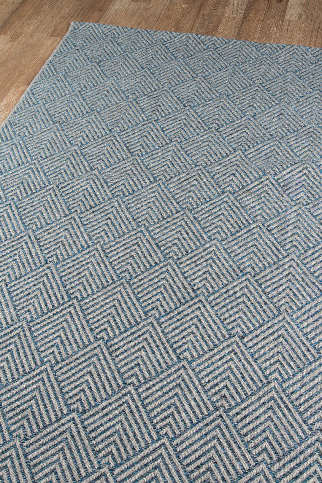Como COM-3 Indoor Outdoor Rug, Blue, 3'11"x5'7"