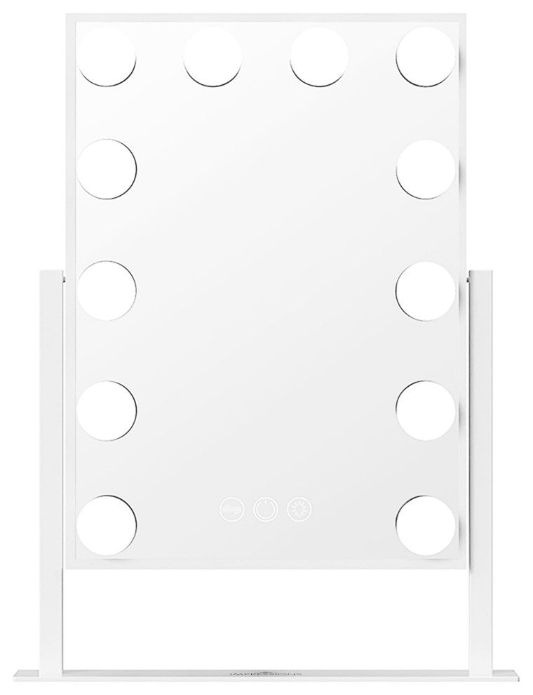 Hollywood Tri Tone XL LED Makeup Mirror with 360 Degree Swivel, White