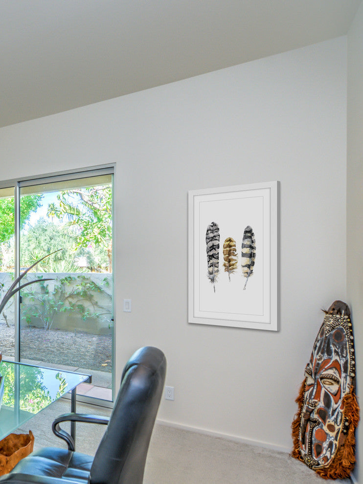 "Owl Feathers" Framed Print by Rachel Byler