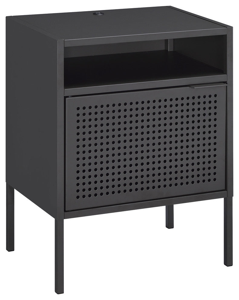 Picket House Gemma Nightstand with USB Port, Gray