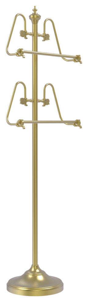 Foor Standing 49" Towel Stand, Satin Brass