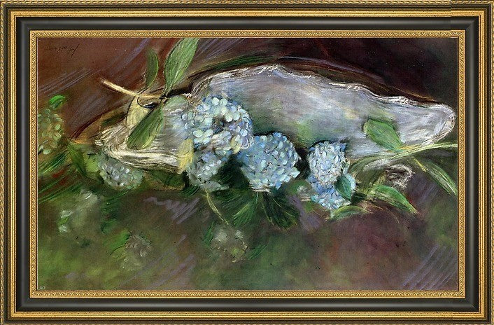 Paul Cesar Helleu Hydrangeas Framed Premium Canvas Print, 16"x24"