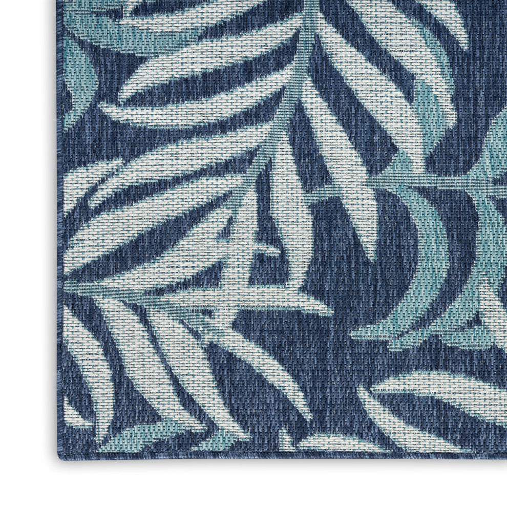 Nourison Garden Oasis 10' x 14' Navy Tropical Rug