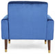 GDF Studio Betsy Modern Button-Tufted Waffle Stitching Velvet Armchair, Navy Blue